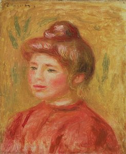 Busto di donna in rosso